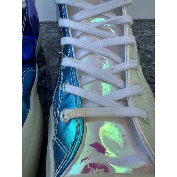 Converse Chuck 70 High Top White Iridescent Mens Size 12. 163786C - Picture 4 of 13